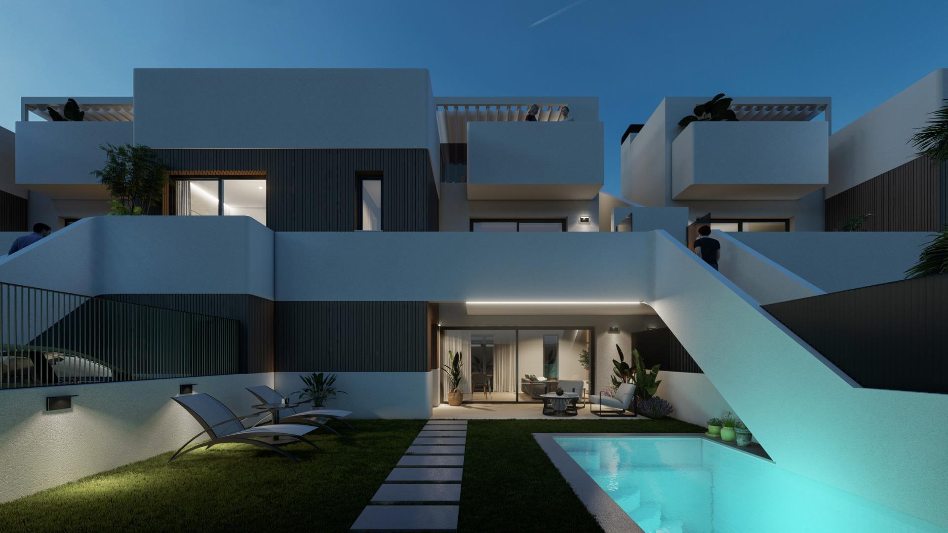 New-Build-Bungalows-with-Private-Pool-in-San-Pedro-del-Pinatar-16 Charming New Build 2 Bedroom Ground Floor Apartment with Private Pool for Sale in Lo Pagán, San Pedro del Pinatar