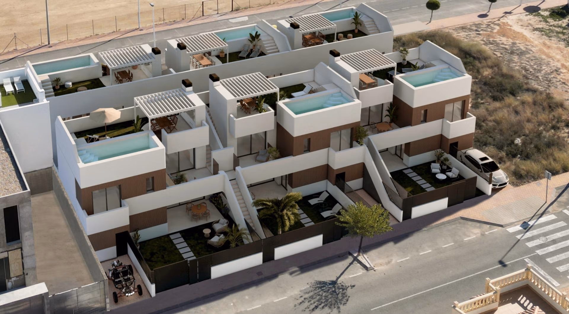 Charmig nybyggd markplanslägenhet med 2 sovrum och privat pool till salu i Lo Pagán, San Pedro del Pinatar