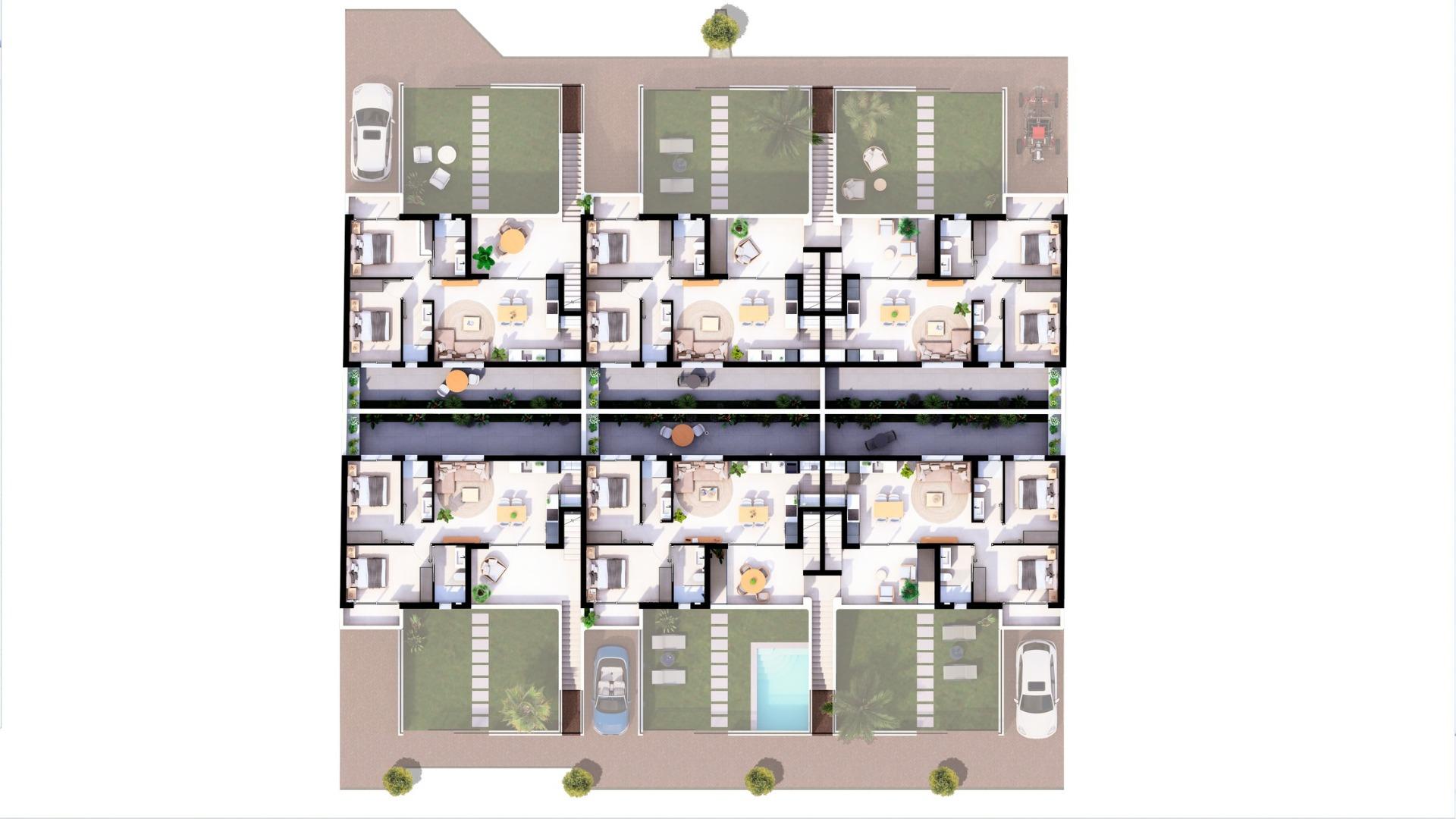New-Build-Bungalows-with-Private-Pool-in-San-Pedro-del-Pinatar-19 Charming New Build 2 Bedroom Ground Floor Apartment with Private Pool for Sale in Lo Pagán, San Pedro del Pinatar