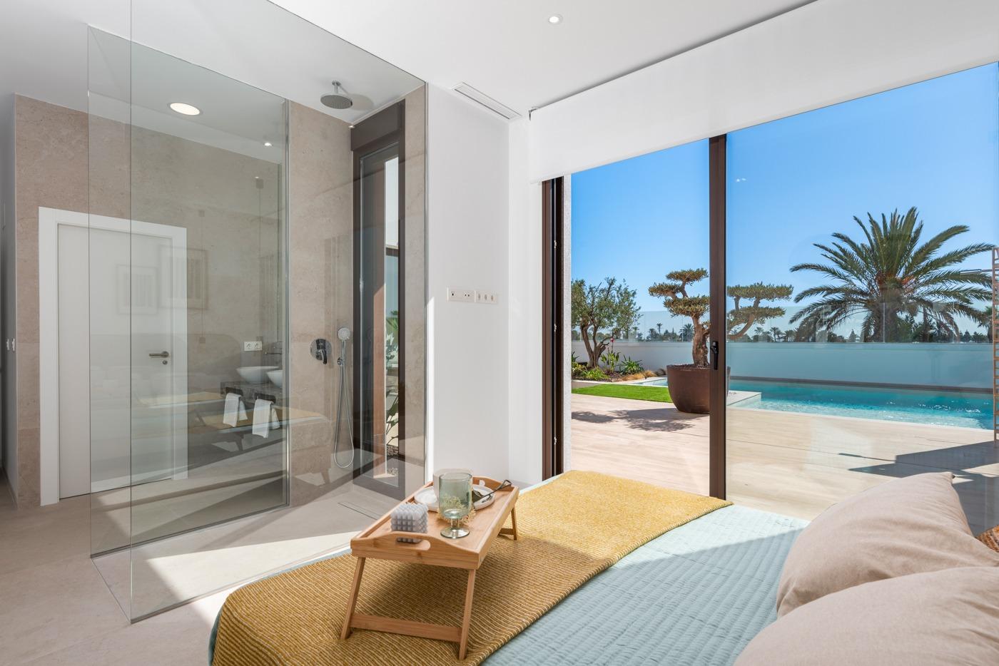 Exclusive New Build Single-Level 3 Bedroom Villa with Private Pool for Sale Frontline to Serena Golf, Los Alcazares