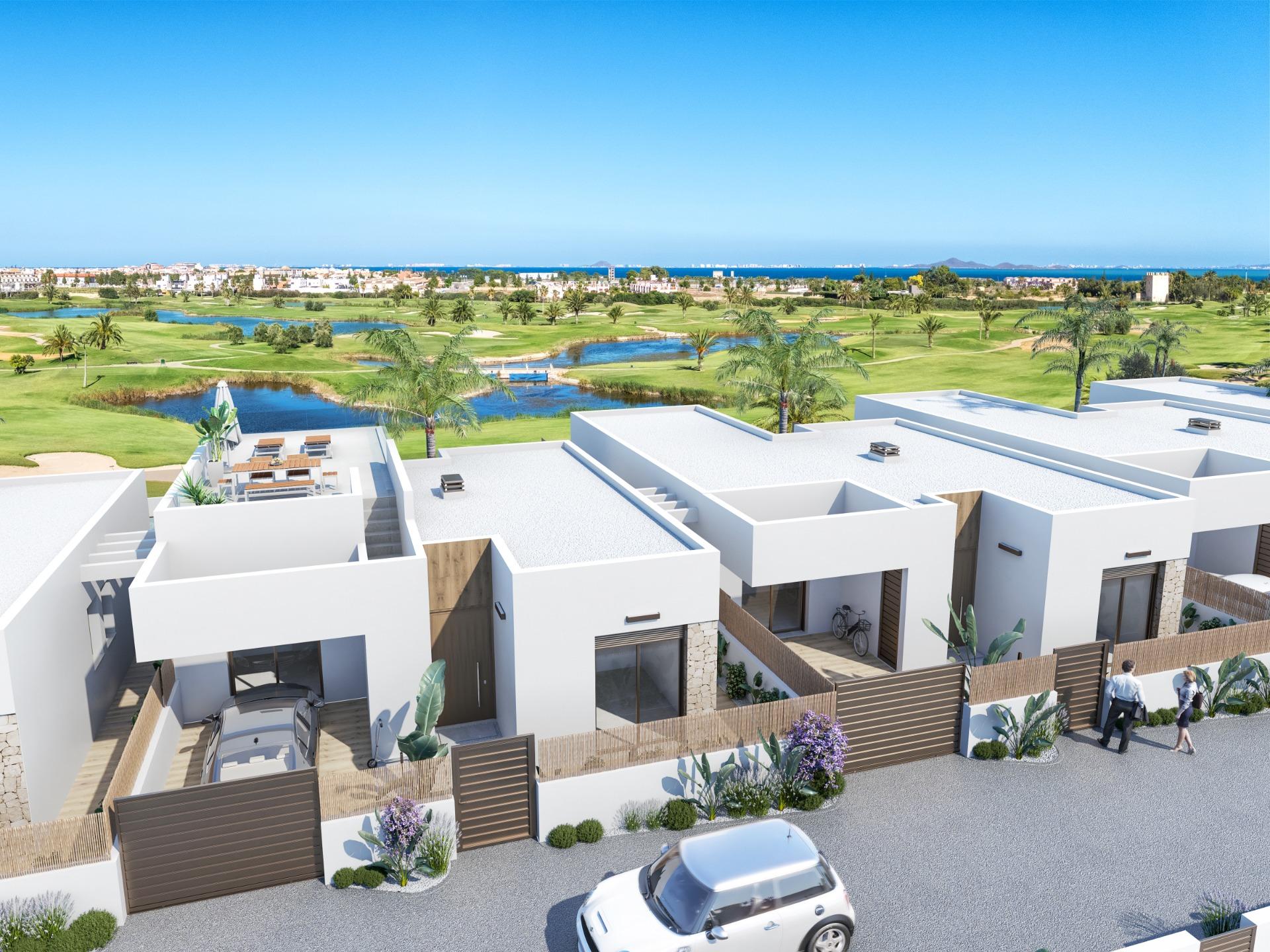 Exclusive New Build Single-Level 3 Bedroom Villa with Private Pool for Sale Frontline to Serena Golf, Los Alcazares