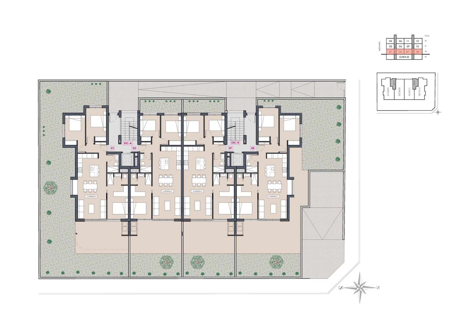 New Build 3 Bedroom Ground Floor Apartment with Garden and Communal Pool for Sale in Benijófar