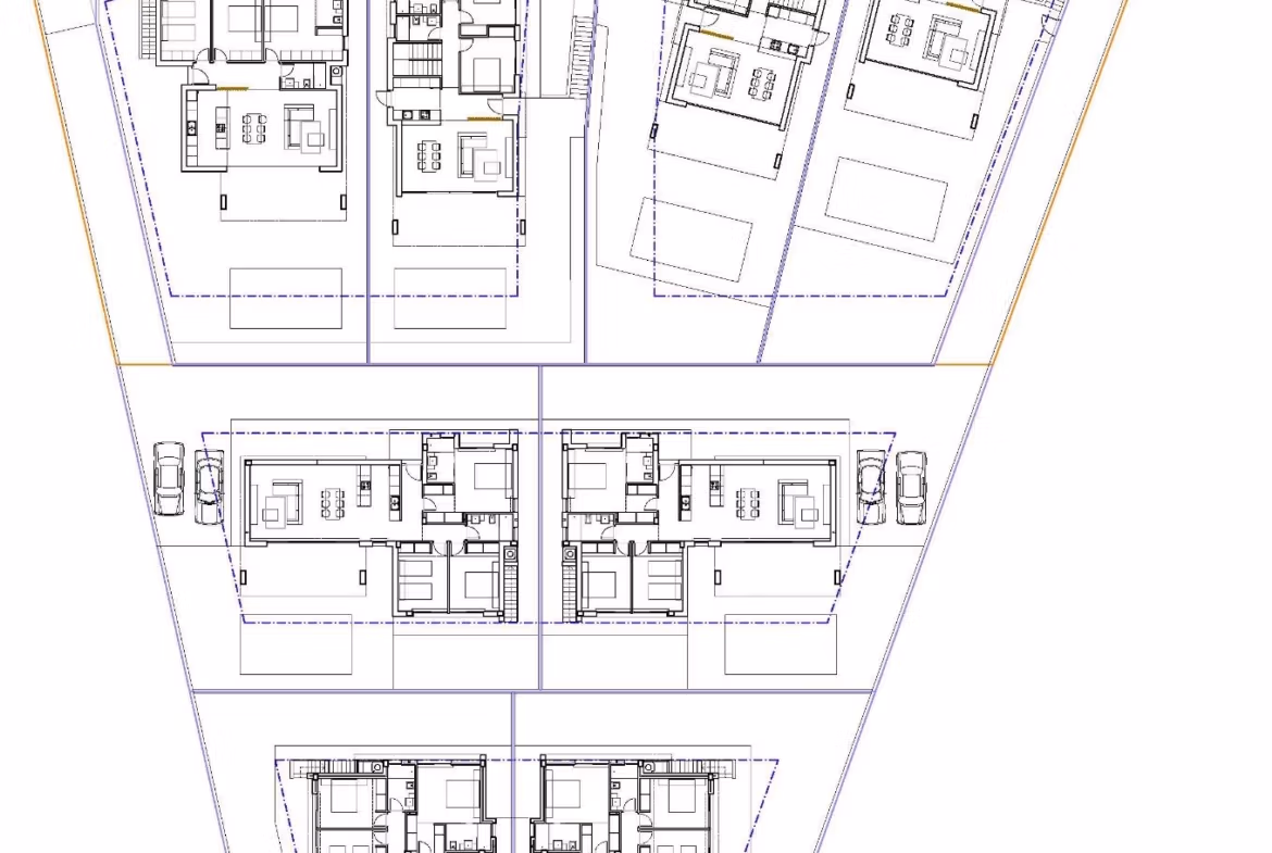 Detailed architectural floor plan of a modern, key-ready single-storey villa with private pool in Los Balcones, Torrevieja.