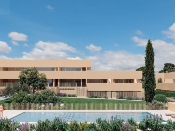 Sonnige moderne Neubau-Erdgeschosswohnung mit 2 Schlafzimmern, Garten und Pool in Los Balcones, Torrevieja