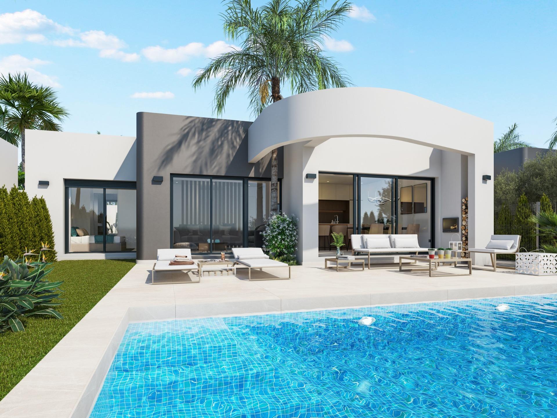 Modern Villa with Private Pool on Frontline La Serena Golf for Sale in Los Alcázares