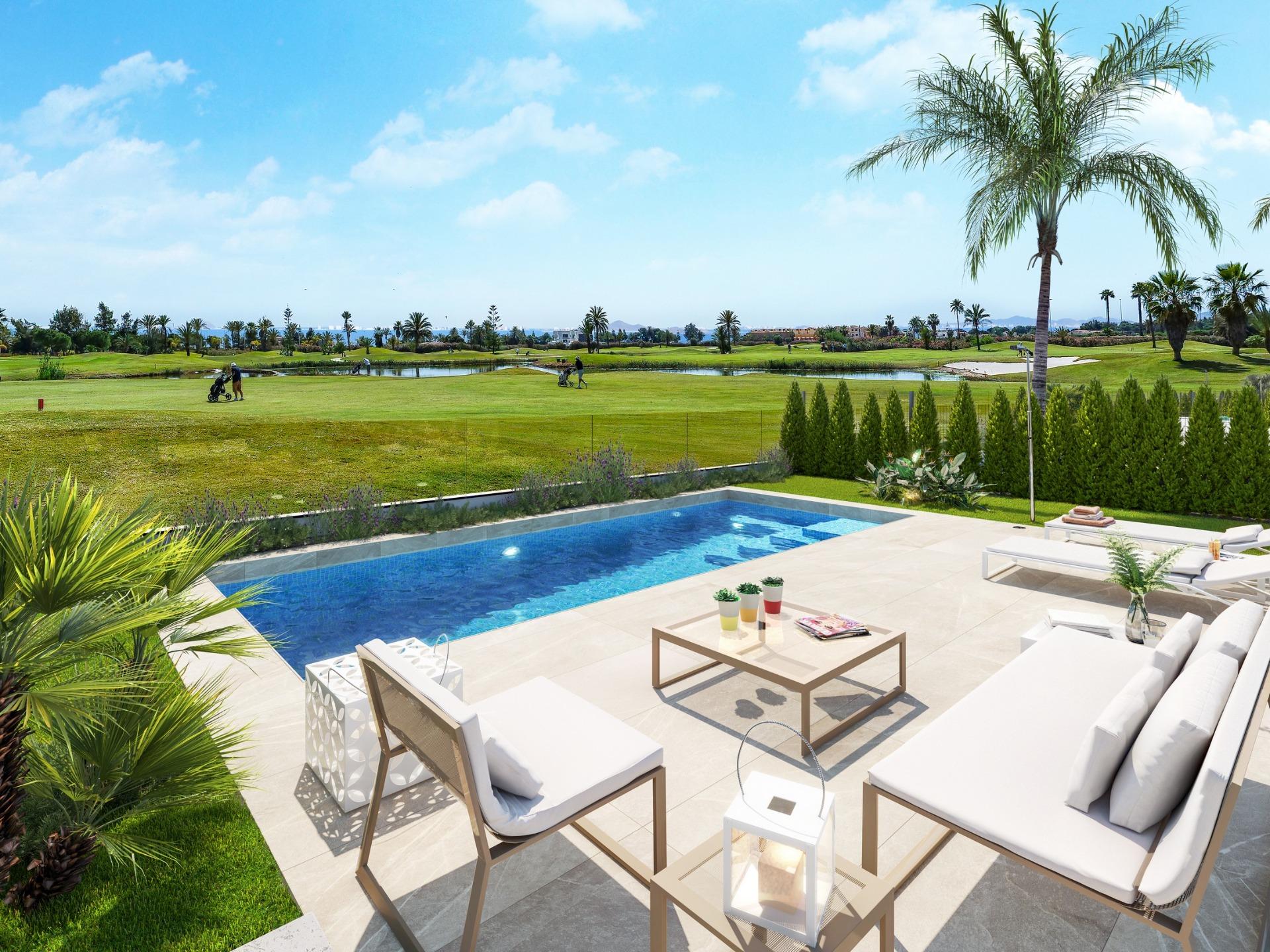 Modern Villa with Private Pool on Frontline La Serena Golf for Sale in Los Alcázares