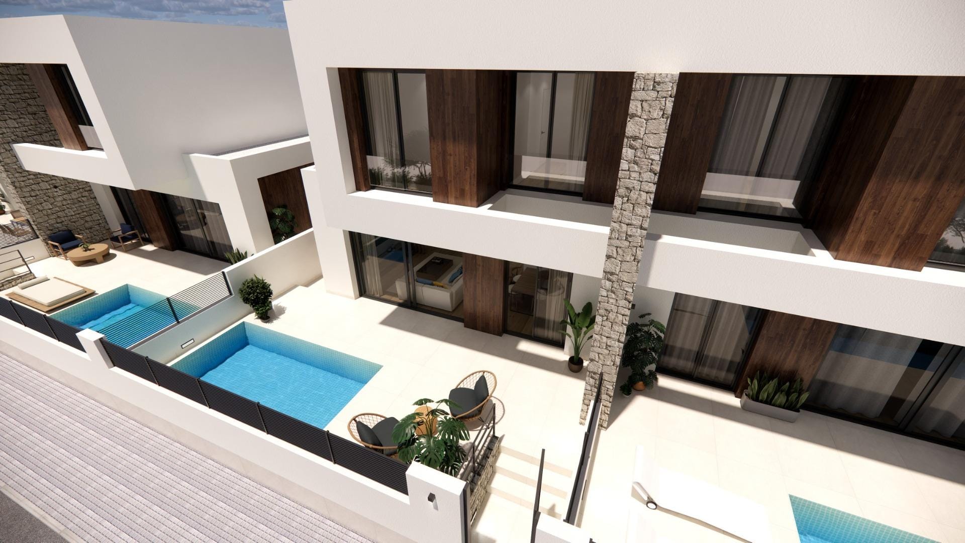 New-Build-Semi-detached-villas-in-Dolores-12 Moderne Neubau-Doppelhaushälfte mit 3 Schlafzimmern und privatem Pool zum Verkauf in Dolores