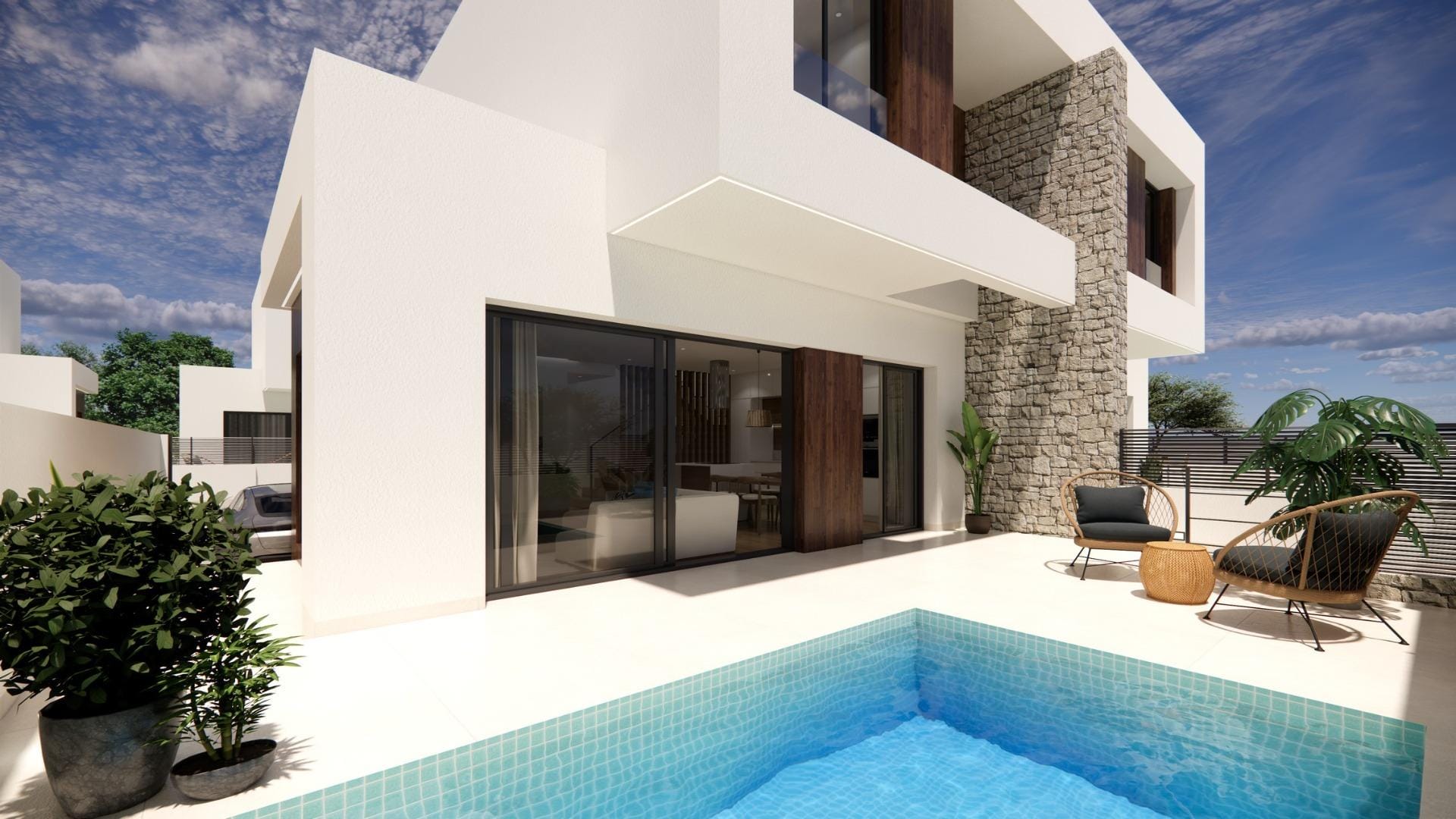New-Build-Semi-detached-villas-in-Dolores-15 Moderne Neubau-Doppelhaushälfte mit 3 Schlafzimmern und privatem Pool zum Verkauf in Dolores
