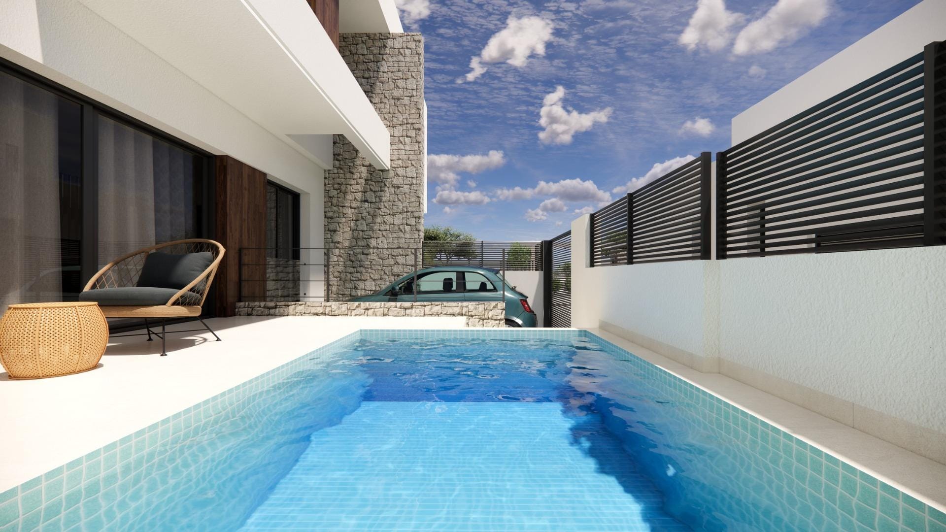 New-Build-Semi-detached-villas-in-Dolores-9 Moderne Neubau-Doppelhaushälfte mit 3 Schlafzimmern und privatem Pool zum Verkauf in Dolores