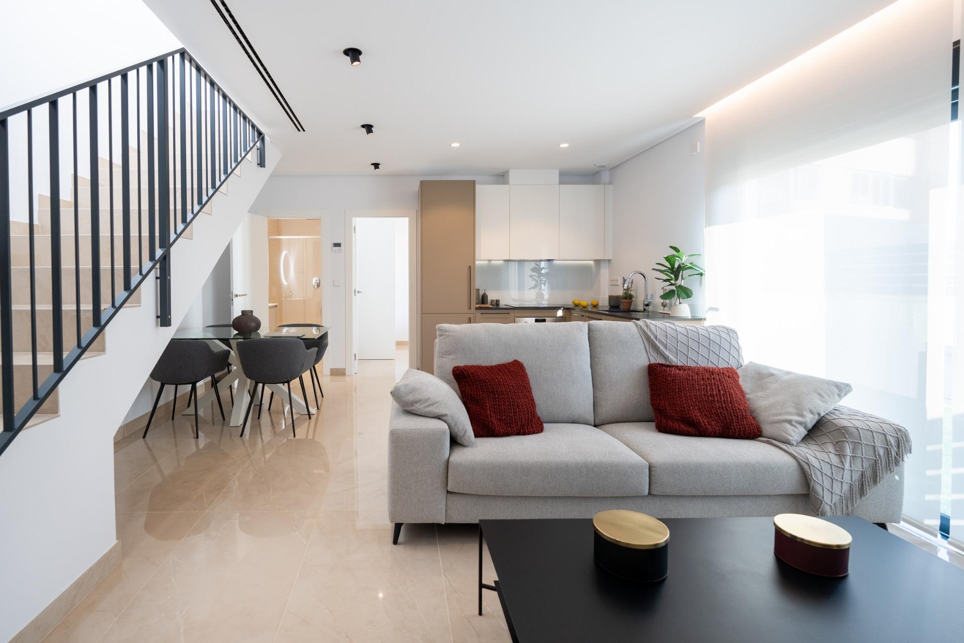 Modern New Build 3 Bedroom Quad Villa with Private Garden for Sale in Gran Alacant – 3 km from Carabassí Beach