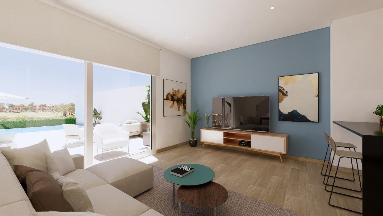 New-Build-Townhouses-on-the-Frontline-of-La-Serena-Golf-in-Los-Alcazares-11 Affordable New Build 3 Bedroom Townhouse with Private Pool on Frontline La Serena Golf for Sale in Los Alcázares