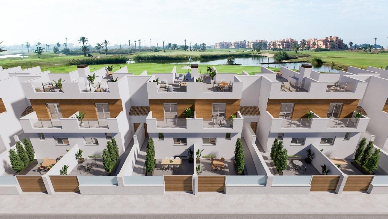 New-Build-Townhouses-on-the-Frontline-of-La-Serena-Golf-in-Los-Alcazares-22 Affordable New Build 3 Bedroom Townhouse with Private Pool on Frontline La Serena Golf for Sale in Los Alcázares