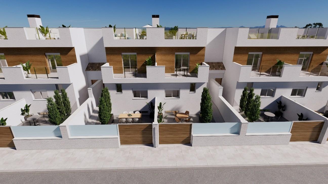 New-Build-Townhouses-on-the-Frontline-of-La-Serena-Golf-in-Los-Alcazares-23 Affordable New Build 3 Bedroom Townhouse with Private Pool on Frontline La Serena Golf for Sale in Los Alcázares