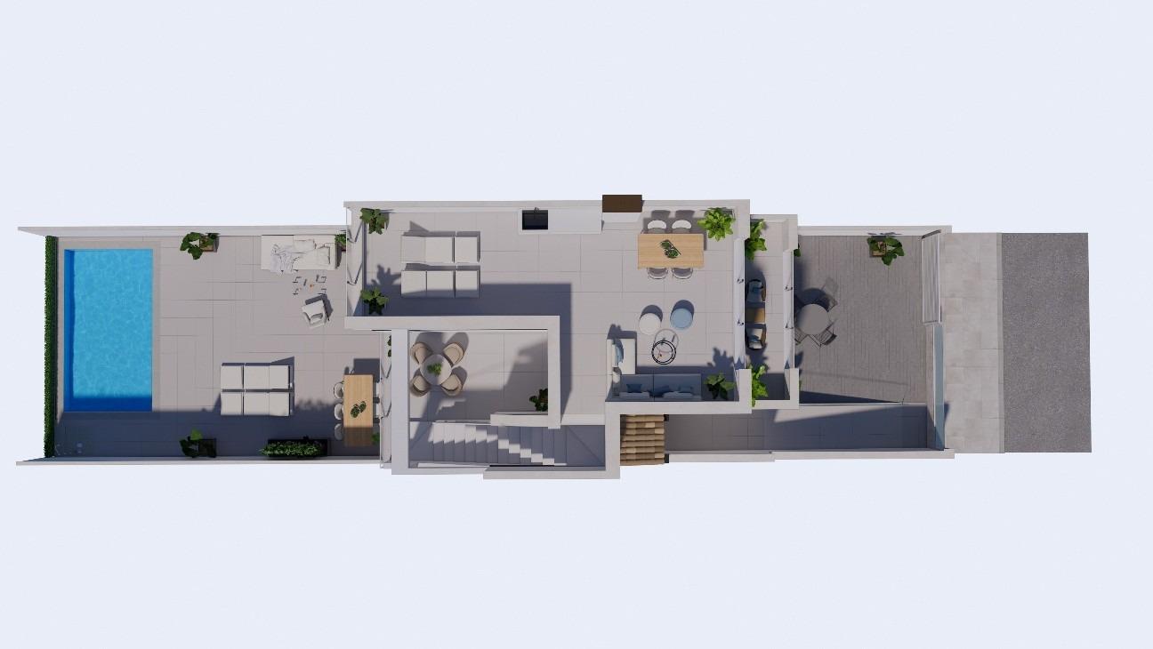 New-Build-Townhouses-on-the-Frontline-of-La-Serena-Golf-in-Los-Alcazares-27 Affordable New Build 3 Bedroom Townhouse with Private Pool on Frontline La Serena Golf for Sale in Los Alcázares