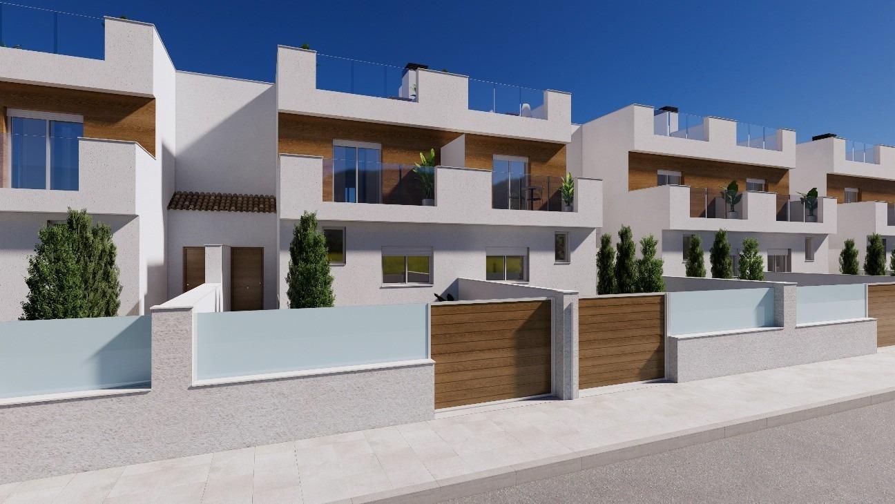 New-Build-Townhouses-on-the-Frontline-of-La-Serena-Golf-in-Los-Alcazares-3 Affordable New Build 3 Bedroom Townhouse with Private Pool on Frontline La Serena Golf for Sale in Los Alcázares