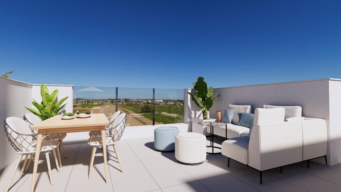 New-Build-Townhouses-on-the-Frontline-of-La-Serena-Golf-in-Los-Alcazares-4 Affordable New Build 3 Bedroom Townhouse with Private Pool on Frontline La Serena Golf for Sale in Los Alcázares