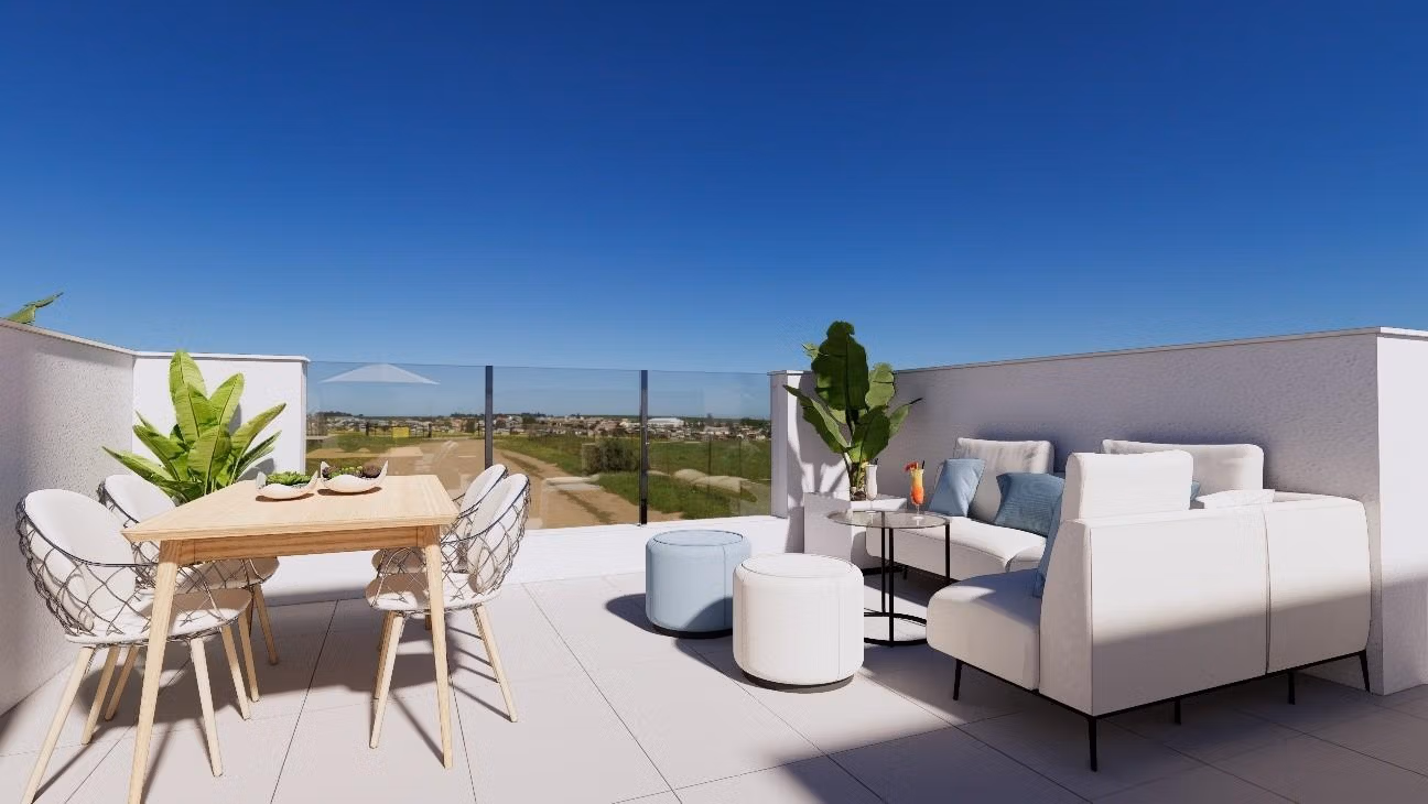 New-Build-Townhouses-on-the-Frontline-of-La-Serena-Golf-in-Los-Alcazares-4 Affordable Новостроящ се 3 спални таунхаус с частен басейн on Frontline La Serena Golf за продажба в Los Alcázares