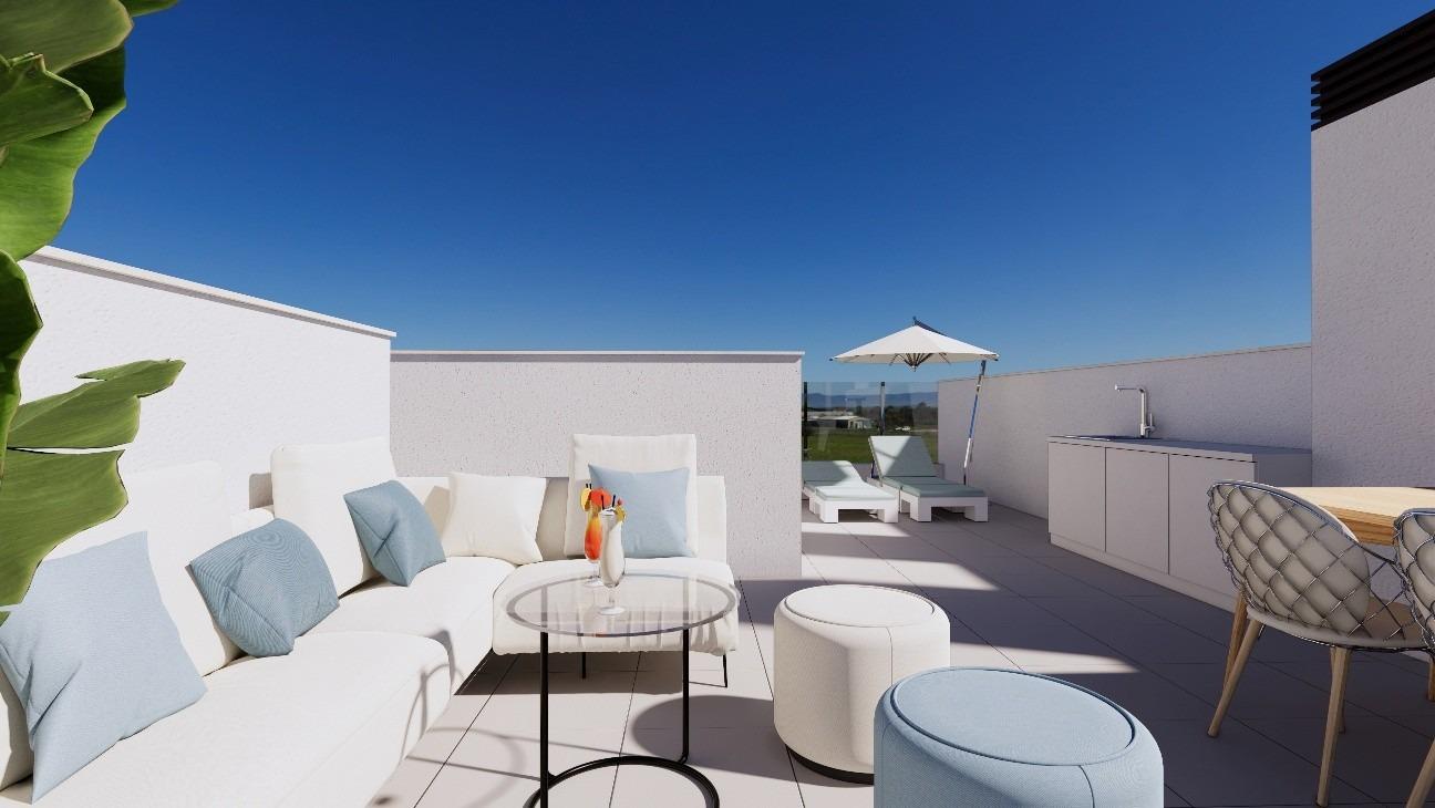 New-Build-Townhouses-on-the-Frontline-of-La-Serena-Golf-in-Los-Alcazares-5 Affordable New Build 3 Bedroom Townhouse with Private Pool on Frontline La Serena Golf for Sale in Los Alcázares