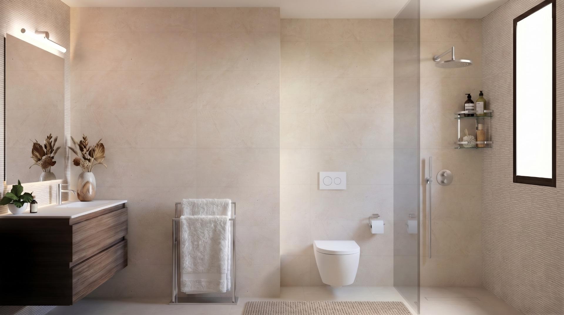 Terracotta-Toned New Build 2 Bedroom Villa with Private Pool for Sale in El Alba Mediterranean Resort, Torre Pacheco, Murcia