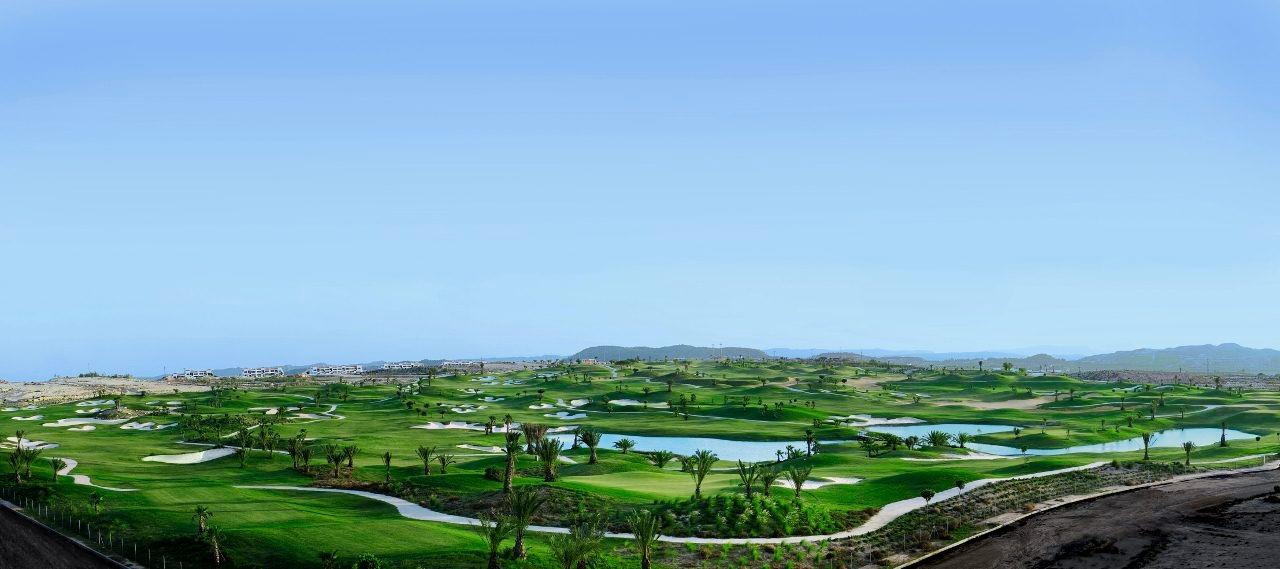 New-Build-Villas-at-Vistabella-Golf-Resort-–-Orihuela-2 Panoramic sun-drenched view of the lush Vistabella Golf course near the spacious new build 4 bedroom family villa in Orihuela.