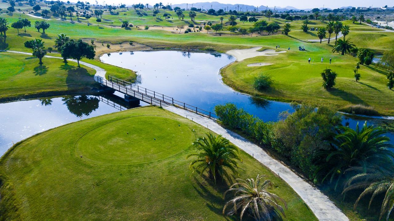 New-Build-Villas-at-Vistabella-Golf-Resort-–-Orihuela-9 Panoramic sun-drenched golf course and water view from the luxurious new build villa in Vistabella Golf, Orihuela.