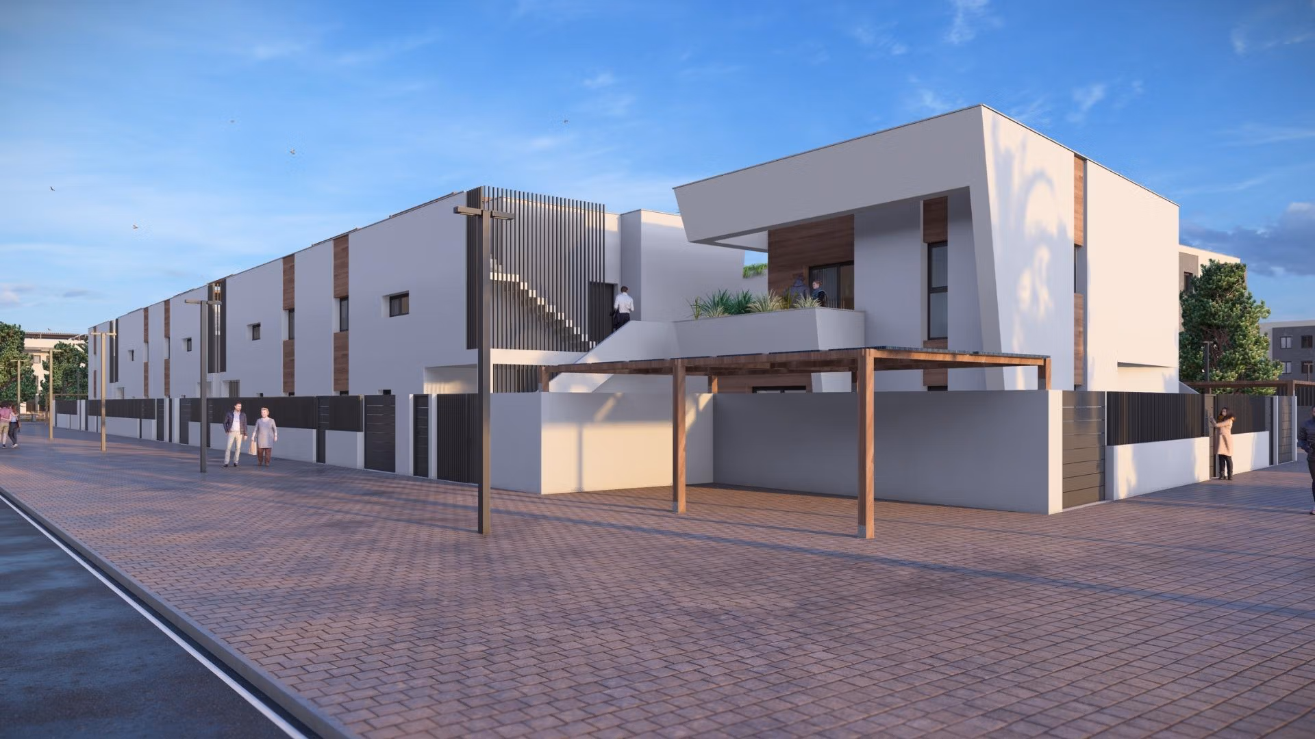 Modern luxury 2-bedroom penthouse in Torre-Pacheco with a spacious pergola and sunlit 77 m² solarium terrace.