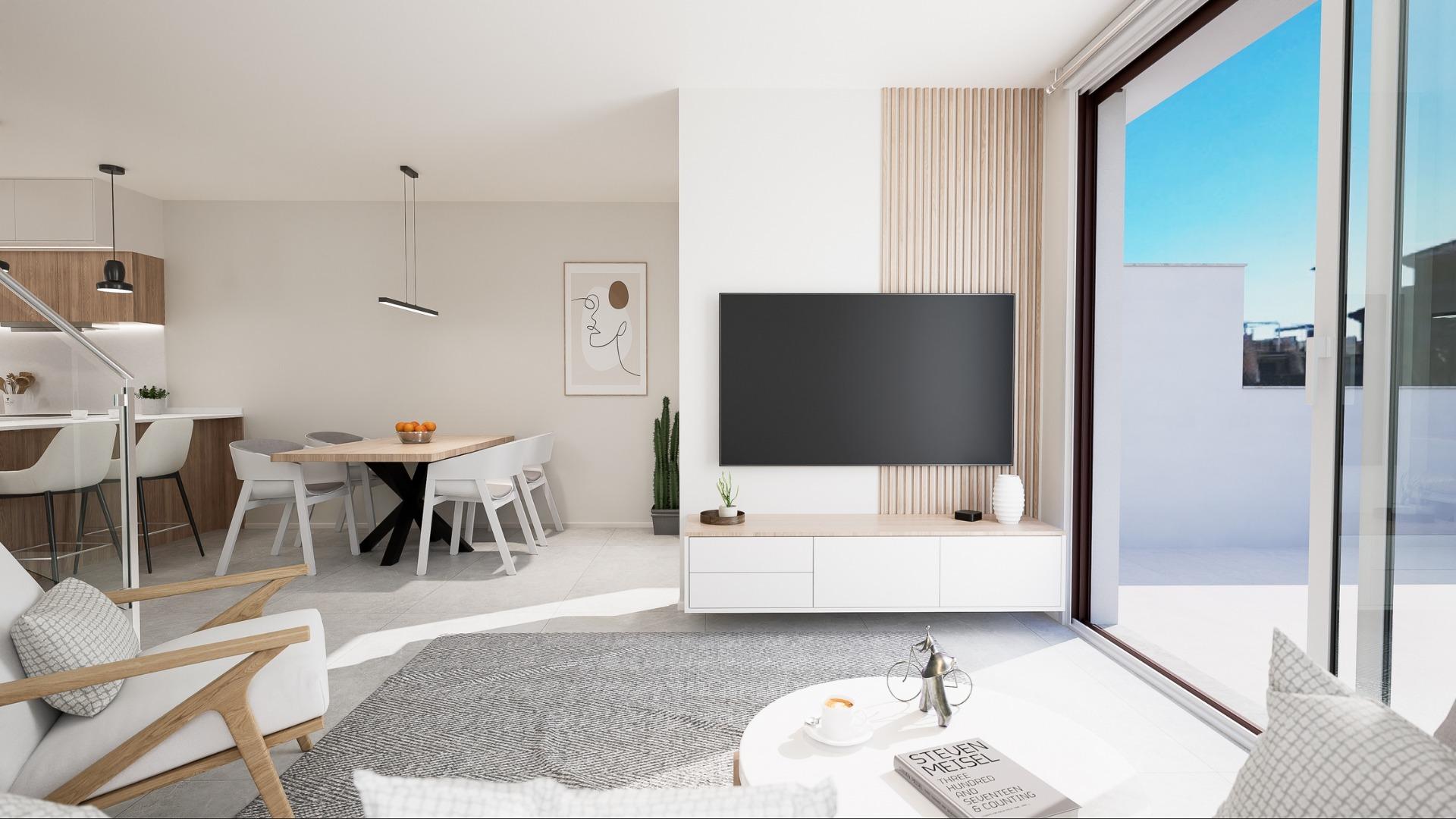 New Build 3 Bedroom Townhouse with Solarium for Sale in Torre de la Horadada, 200 m from the Beach