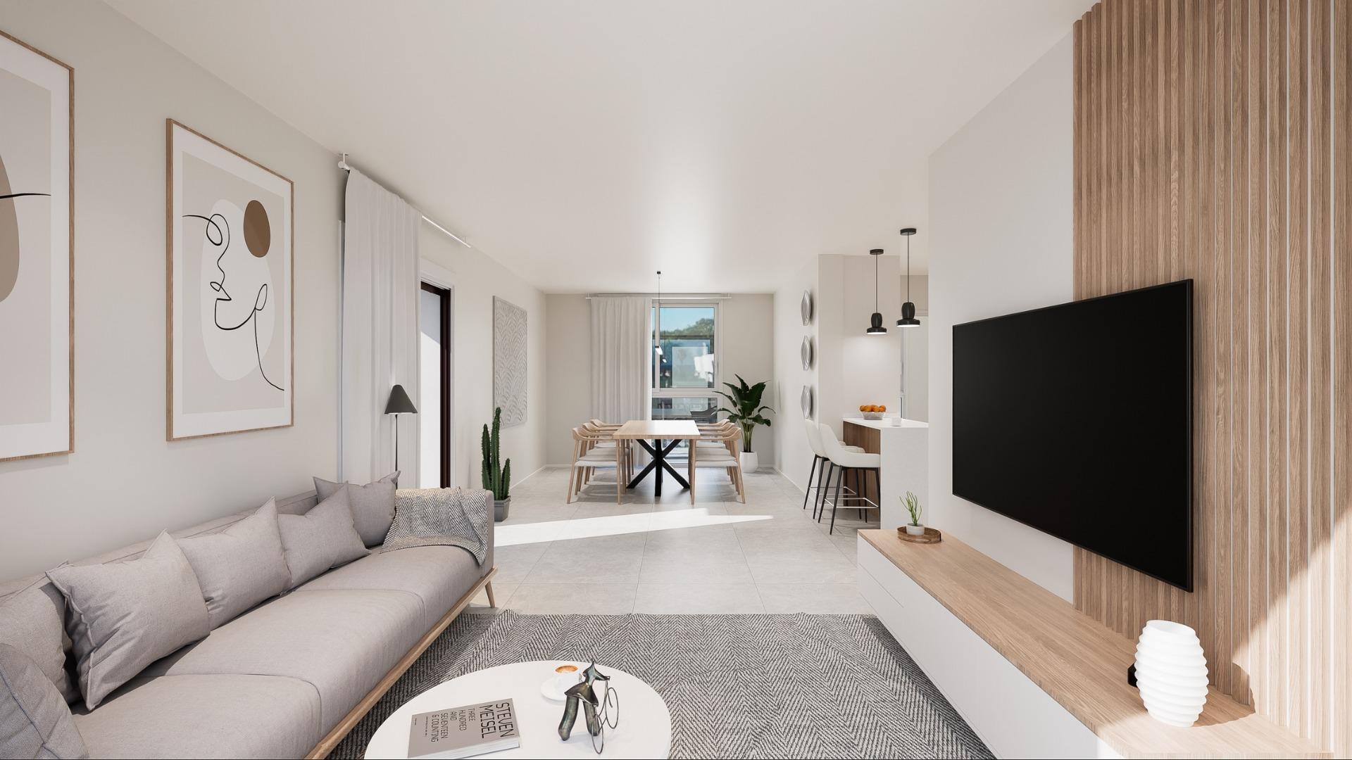 New Build 2 Bedroom Ground Floor Apartment with Garden for Sale in Torre de la Horadada, 200 m from the Beach