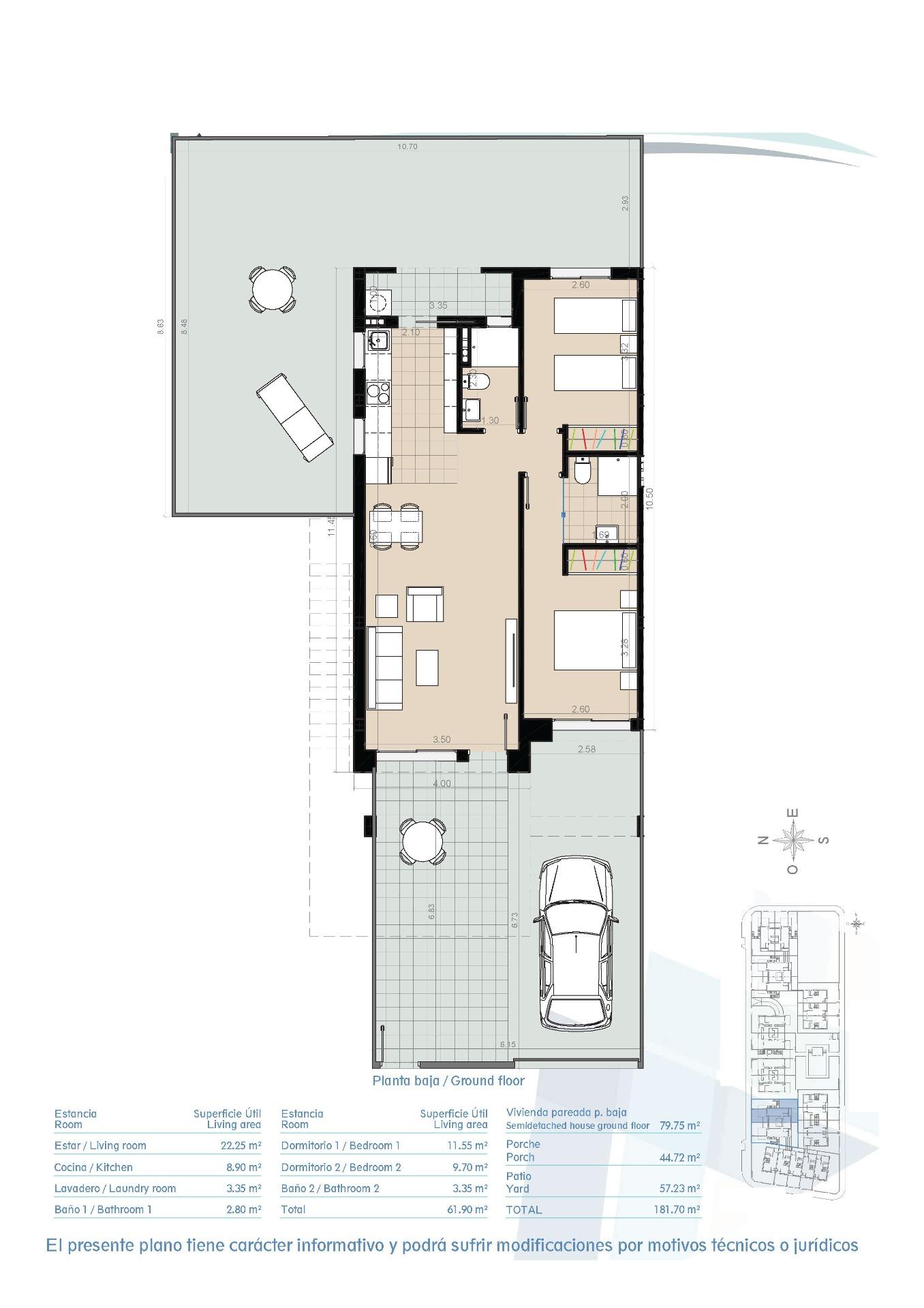 New Build 2 Bedroom Ground Floor Apartment with Garden for Sale in Torre de la Horadada, 200 m from the Beach