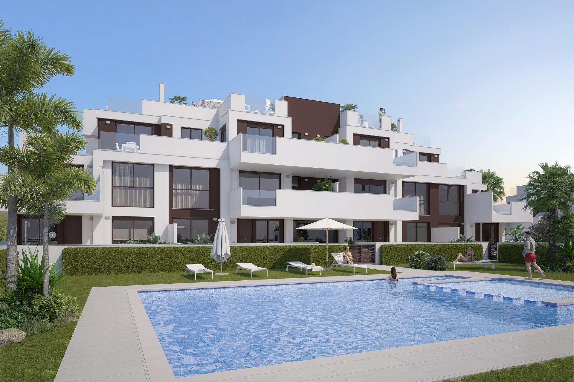 New Build 2 Bedroom Ground Floor Apartment with Garden for Sale in Torre de la Horadada, 200 m from the Beach