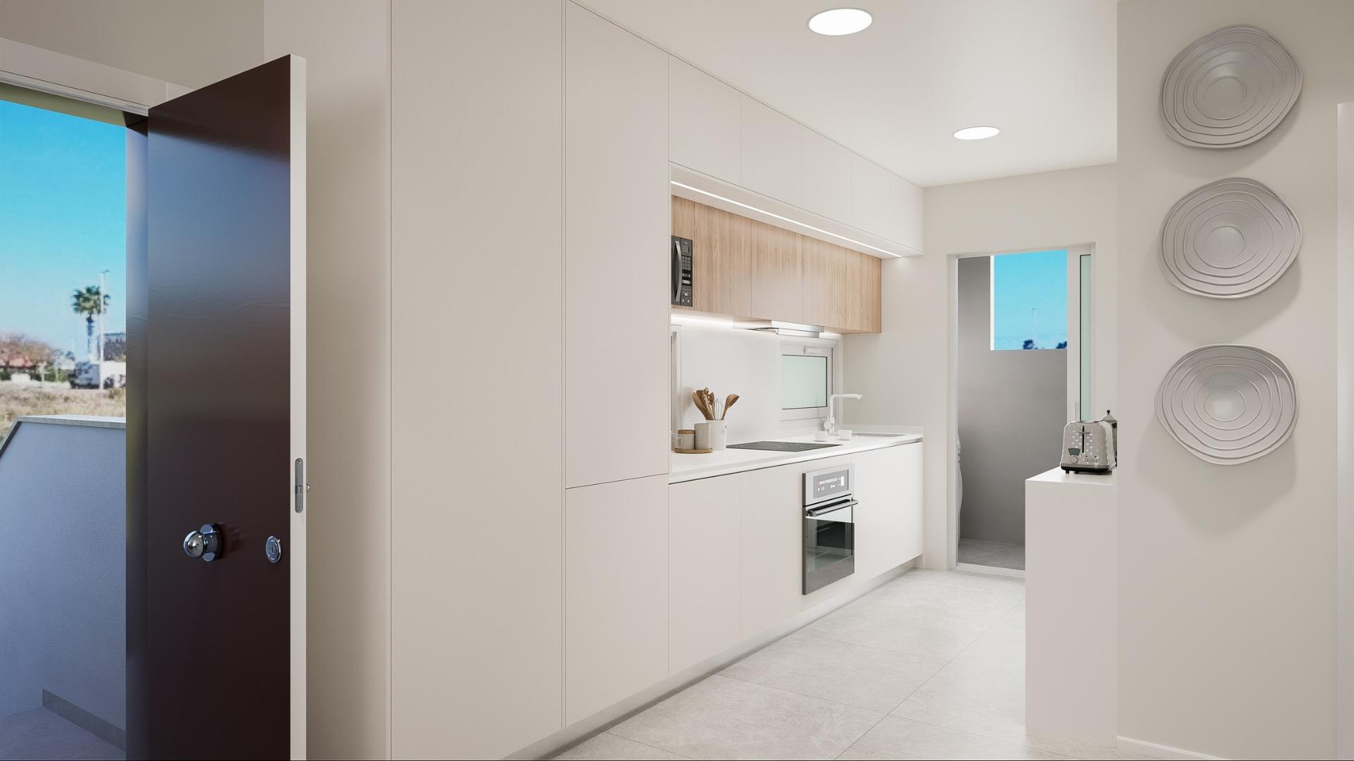 New Build 3 Bedroom Townhouse with Solarium for Sale in Torre de la Horadada, 200 m from the Beach