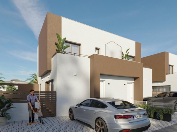New Build 3 Bedroom Semi-Detached Villa with Solarium for Sale in La Marina – 500m from El Pinet Beach