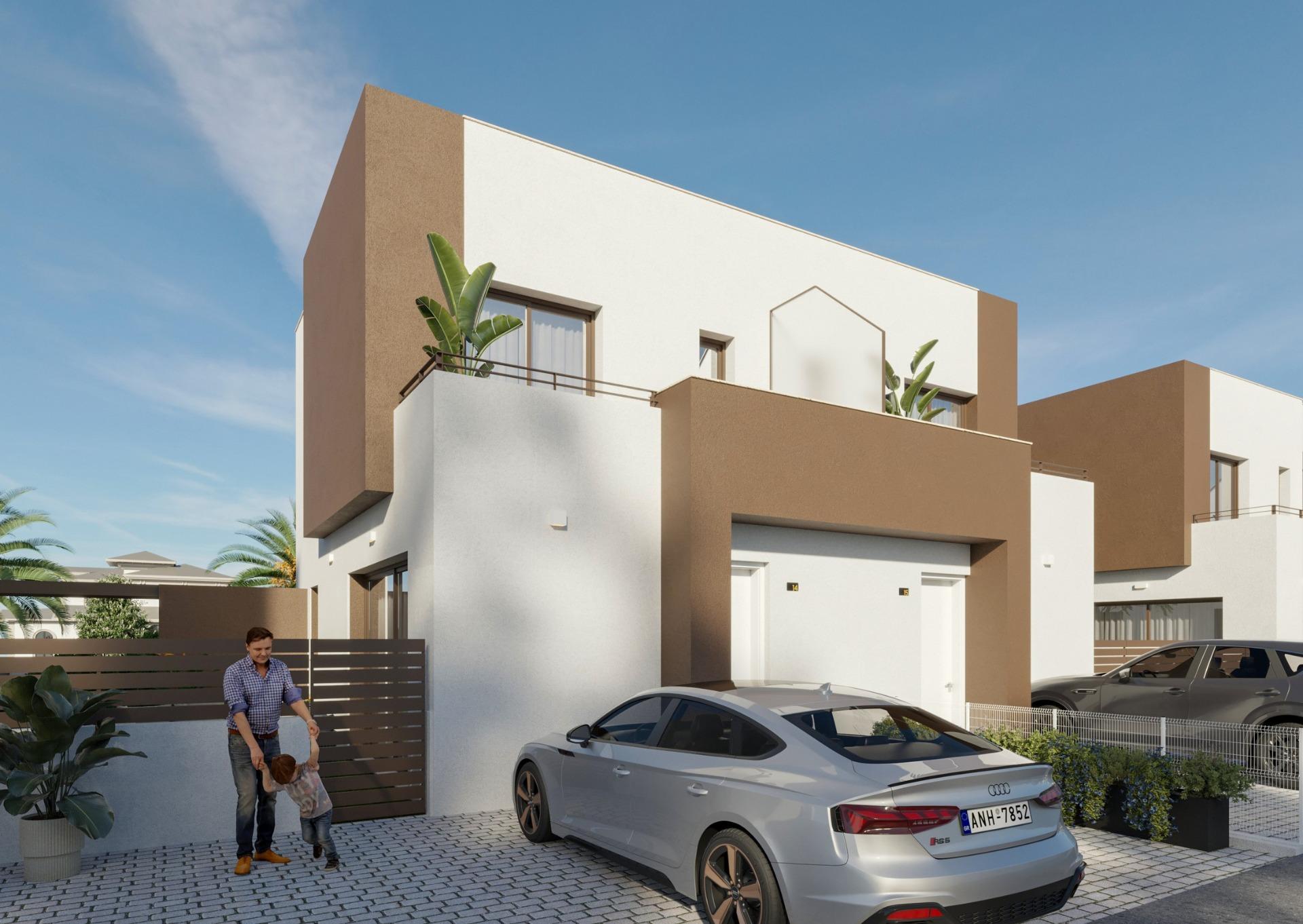 New Build 3 Bedroom Semi-Detached Villa with Solarium for Sale in La Marina – 500m from El Pinet Beach