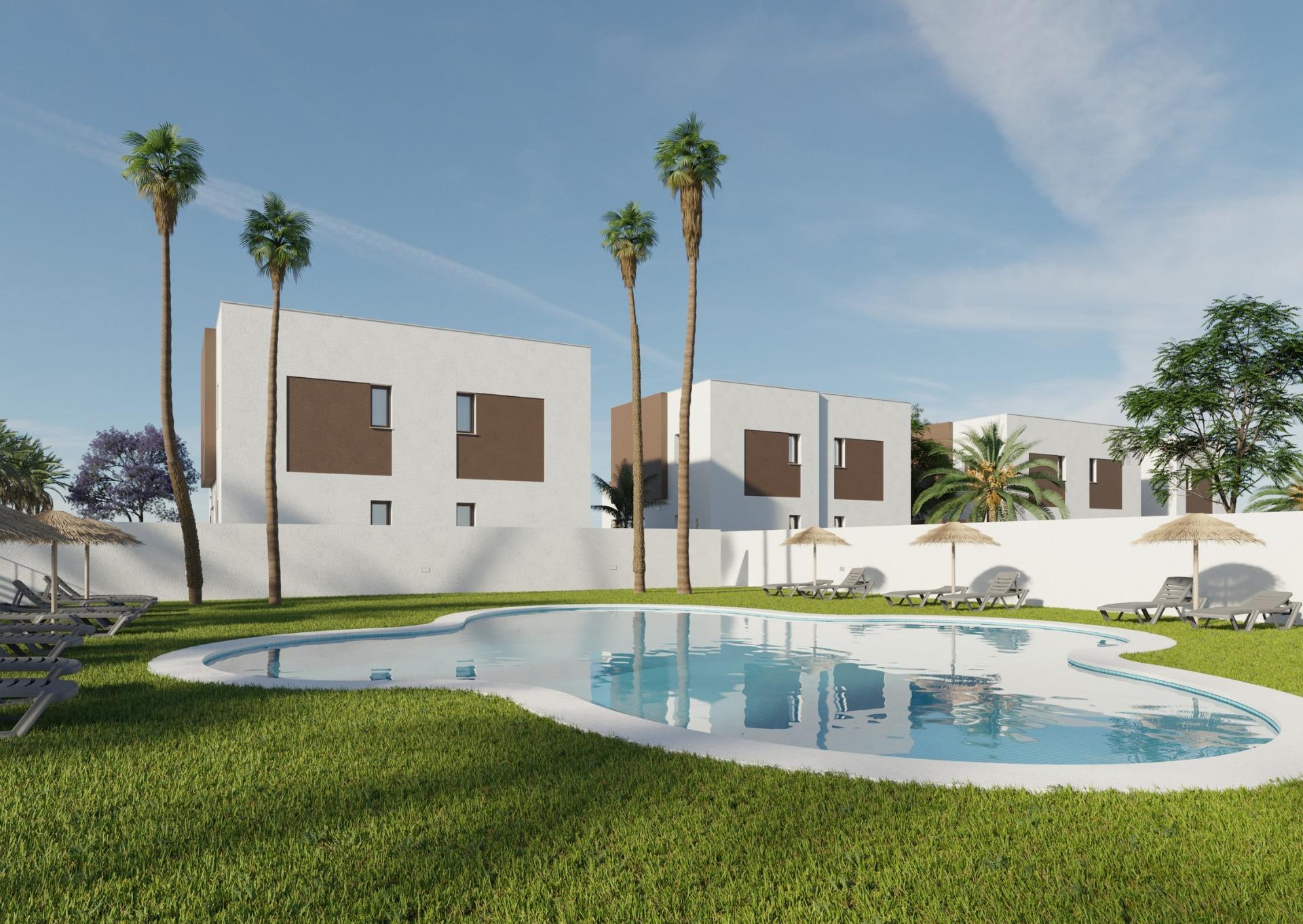 New Build 3 Bedroom Semi-Detached Villa with Solarium for Sale in La Marina – 500m from El Pinet Beach