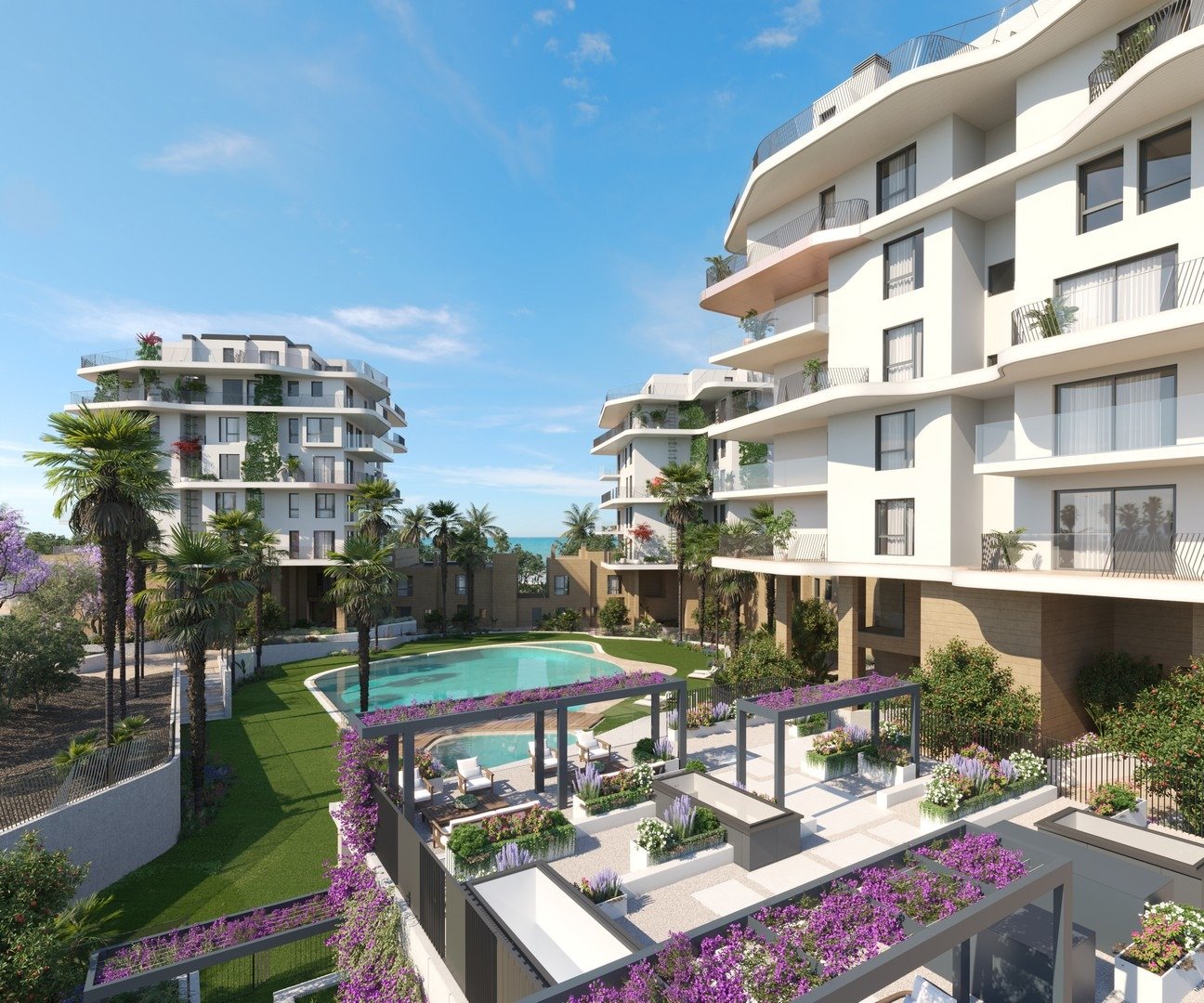 New Build 1 Bedroom Ground Floor Apartment for Sale in Villajoyosa – 50m from Torres Beach
