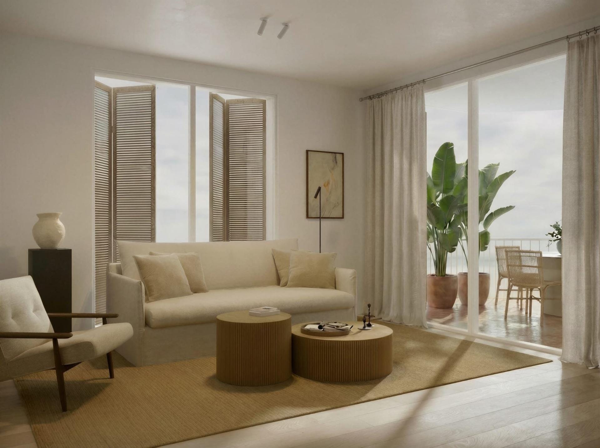 Tourist-Apartments-Near-the-Beach-in-Lo-Pagan-San-Pedro-del-Pinatar-Investment-Opportunity-on-the-Costa-Calida-8 Bright, modern furnished ground floor studio apartment with cozy seating area and balcony, new build in Lo Pagán, San Pedro del Pinatar.