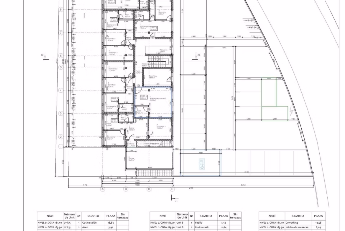 Tourist-Licensed-New-Build-Apartments-in-Finestrat-Investment-Opportunity-Near-Golf-and-Benidorm-14 Detailed architectural floor plan showcasing the smart new build 1 bedroom tourist licensed apartment layout in Finestrat, Benidorm.