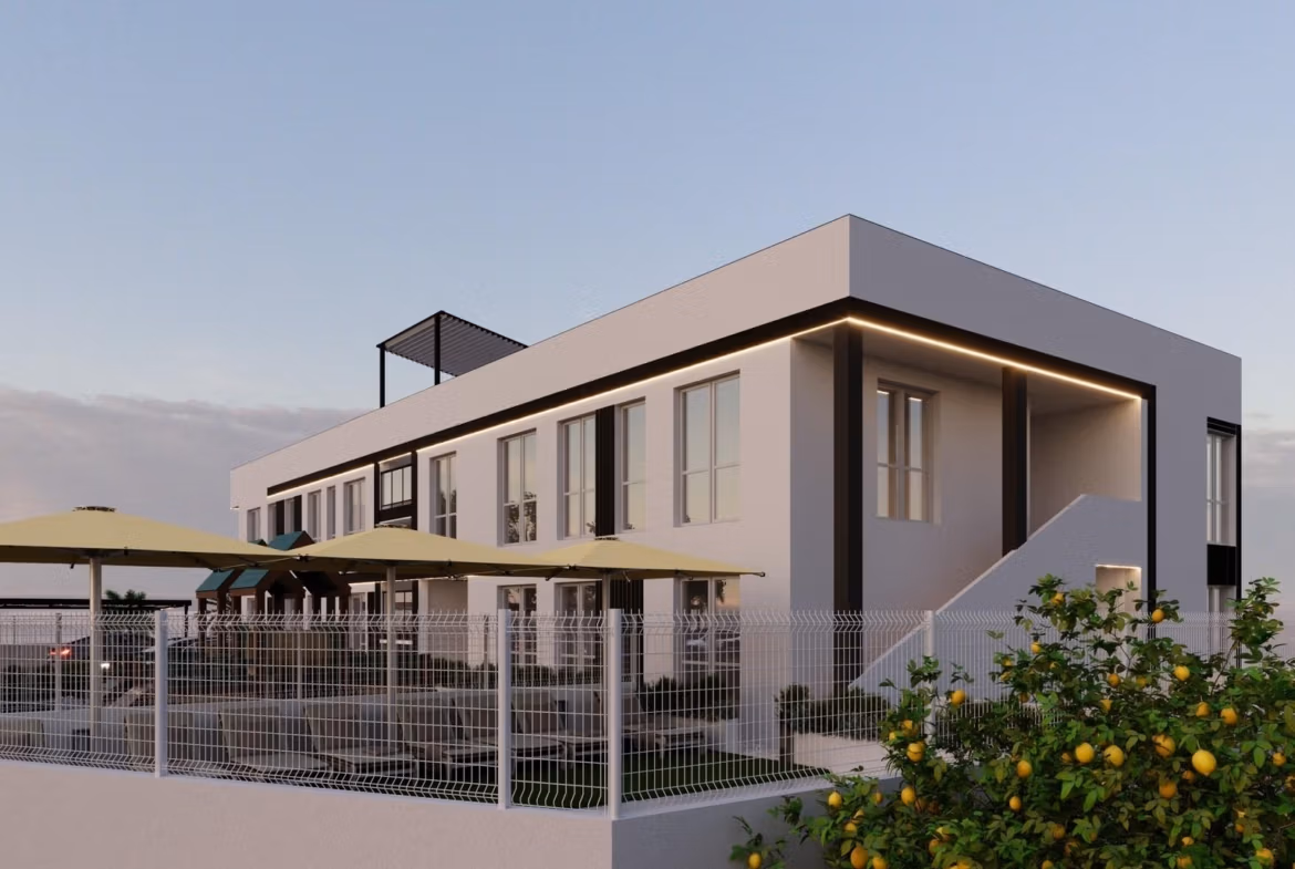 Tourist-Licensed-New-Build-Apartments-in-Finestrat-Investment-Opportunity-Near-Golf-and-Benidorm-6 Modern smart new build 1-bedroom apartment exterior with sleek design and sunlit terrace in scenic Finestrat, Benidorm