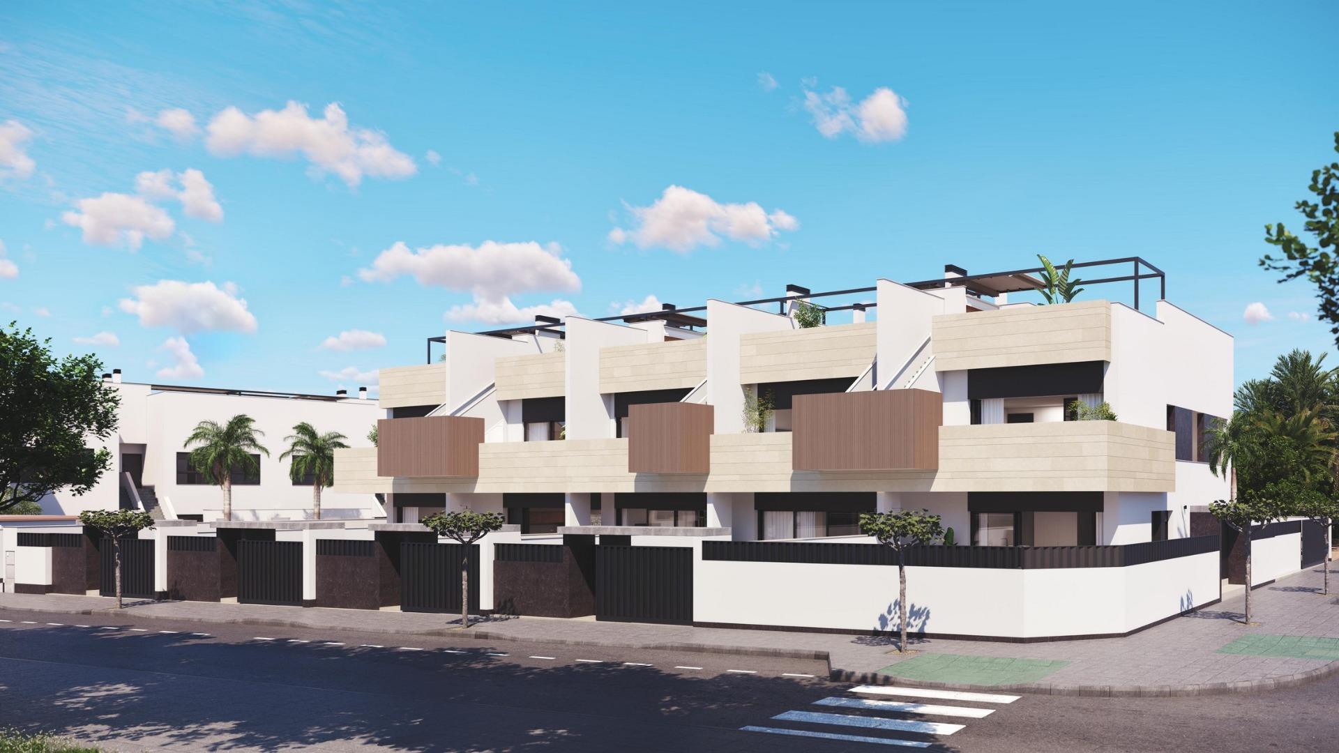 Modern and sleek 3-bedroom ground floor homes with private terraces and stylish balconies in sunny Pilar de la Horadada,...