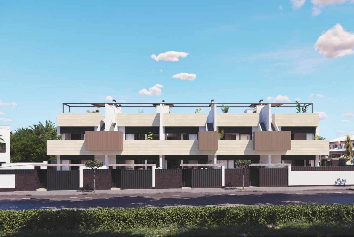 Modern exclusive 3-bedroom ground floor homes with private gardens and terraces in sunny Pilar de la Horadada, Costa Blanca