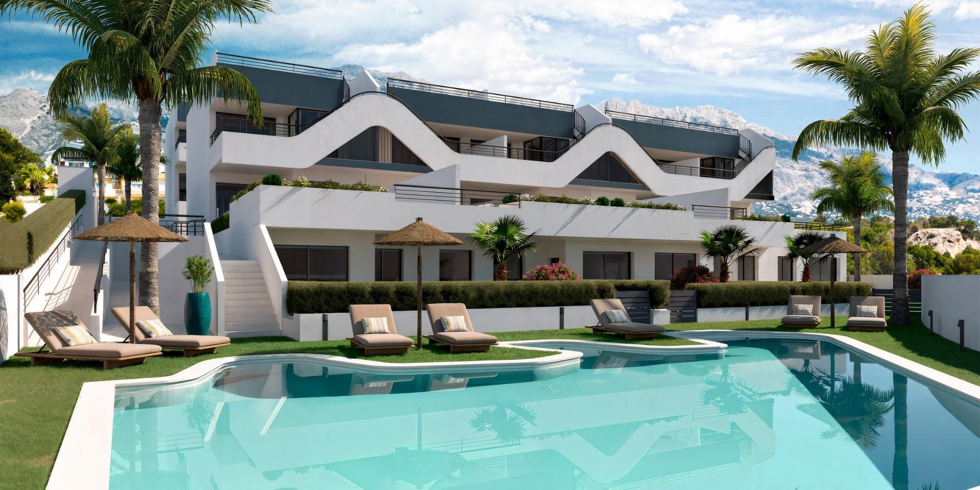 New-Build-Apartments-with-Open-Views-in-Alfaz-del-Pi-2 Stunning New Build 2 Bedroom Penthouse with 94m² Solarium for Sale in Alfaz del Pi, Costa Blanca