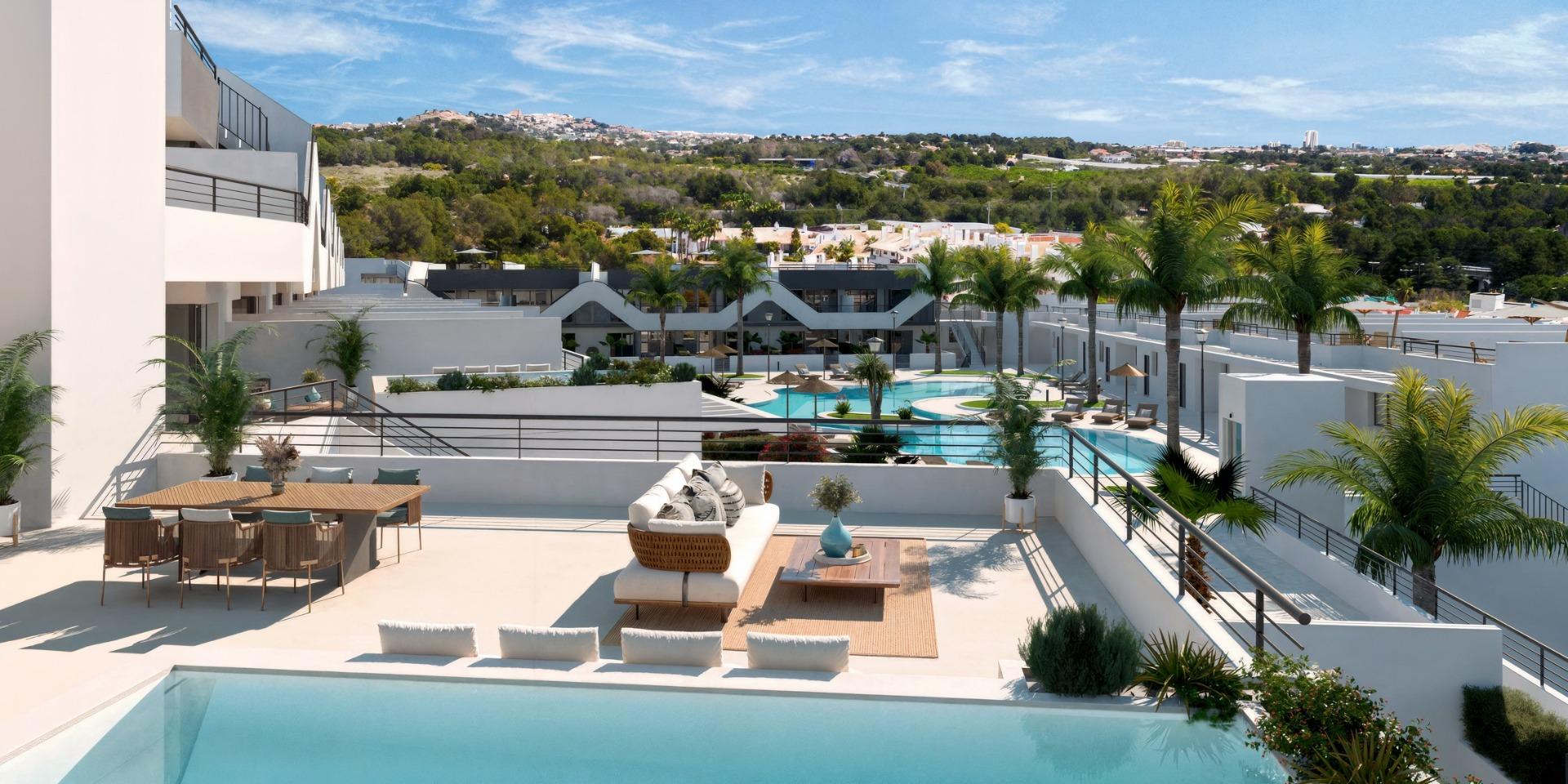 New-Build-Apartments-with-Open-Views-in-Alfaz-del-Pi-2 Spacious New Build 3 Bedroom Ground Floor Apartment with Garden for Sale in Alfaz del Pi, Costa Blanca