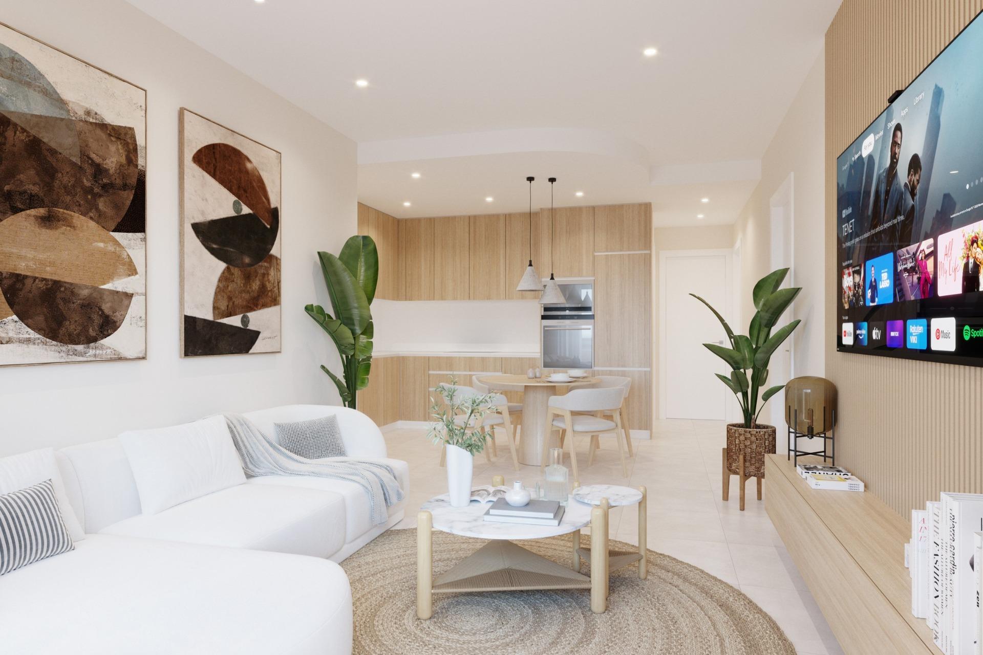Contemporary New Build 3 Bedroom Ground Floor Apartment with Garden for Sale in San Pedro del Pinatar, Costa Calida