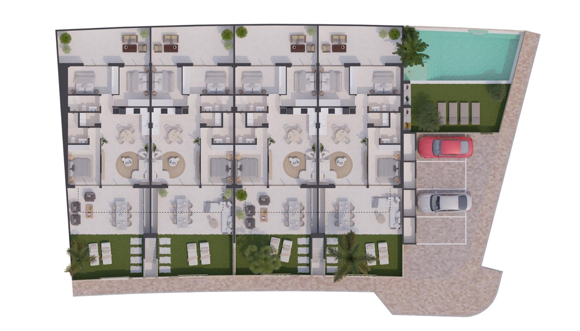 Contemporary New Build 3 Bedroom Ground Floor Apartment with Garden for Sale in San Pedro del Pinatar, Costa Calida
