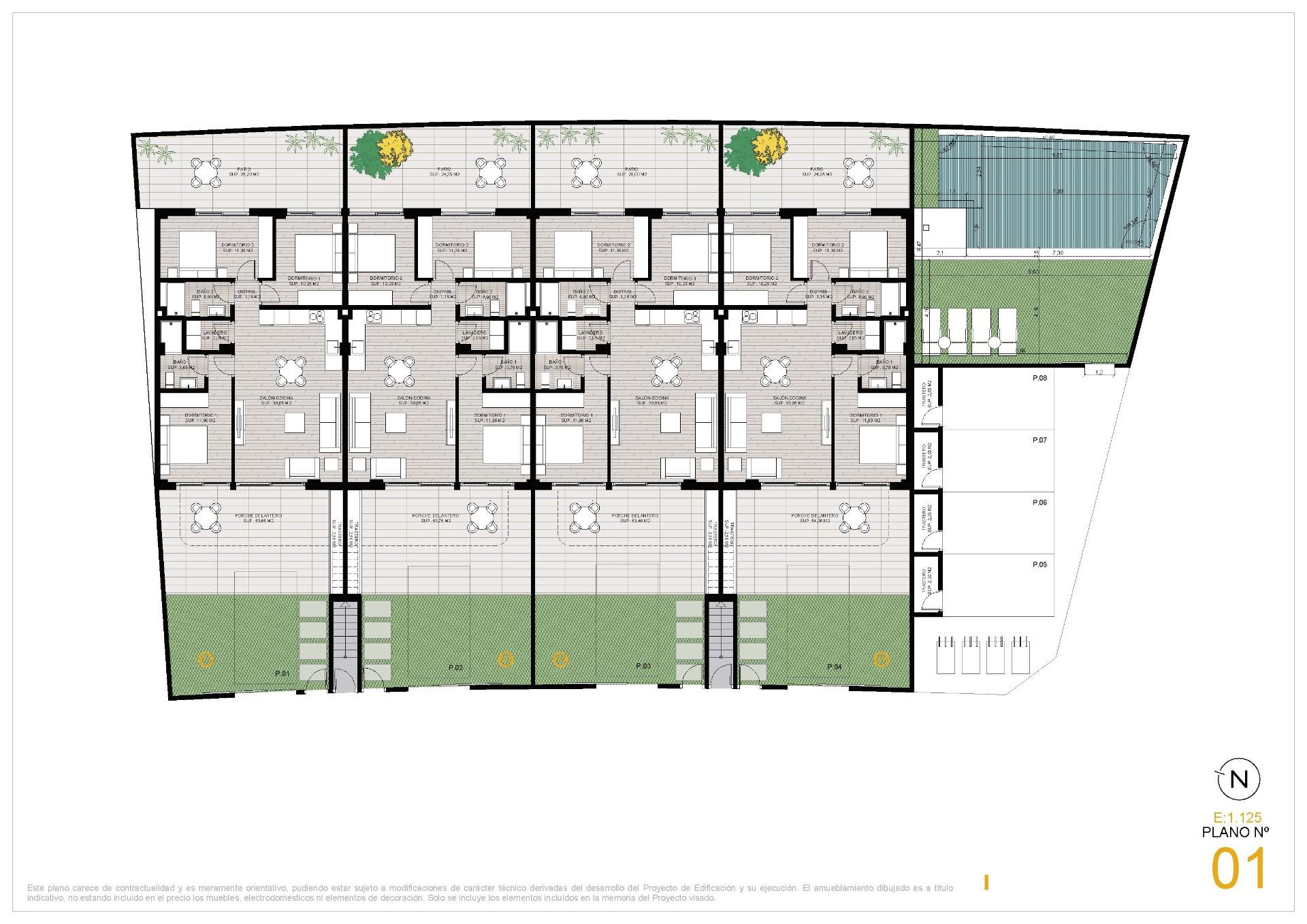 Contemporary New Build 3 Bedroom Ground Floor Apartment with Garden for Sale in San Pedro del Pinatar, Costa Calida