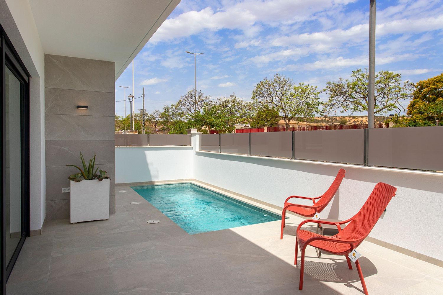 Key Ready 3 Bedroom Fully Furnished Semi-Detached Villa with Private Pool for Sale in Sucina, Murcia