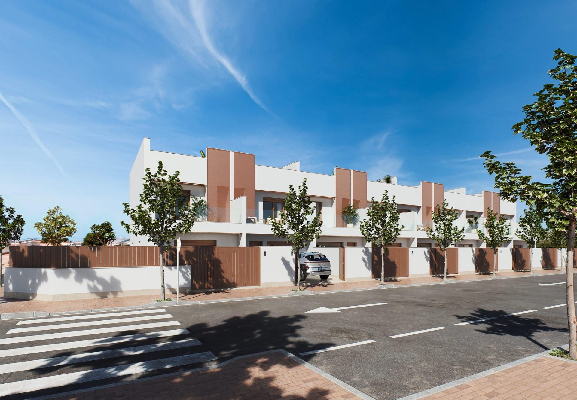 Contemporary-style-townhouses-with-private-swimming-pools-3 Sunlit rooftop terrace showing outdoor kitchen, dining table and small plunge pool
