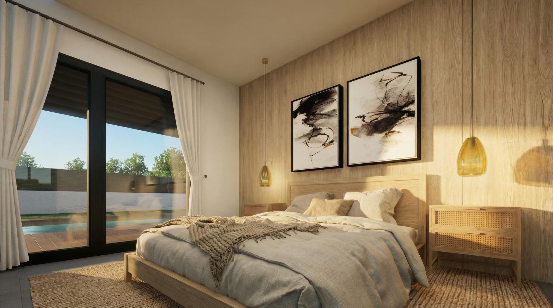 Main bedroom in a generously sized 3 bedroom Pinoso villa