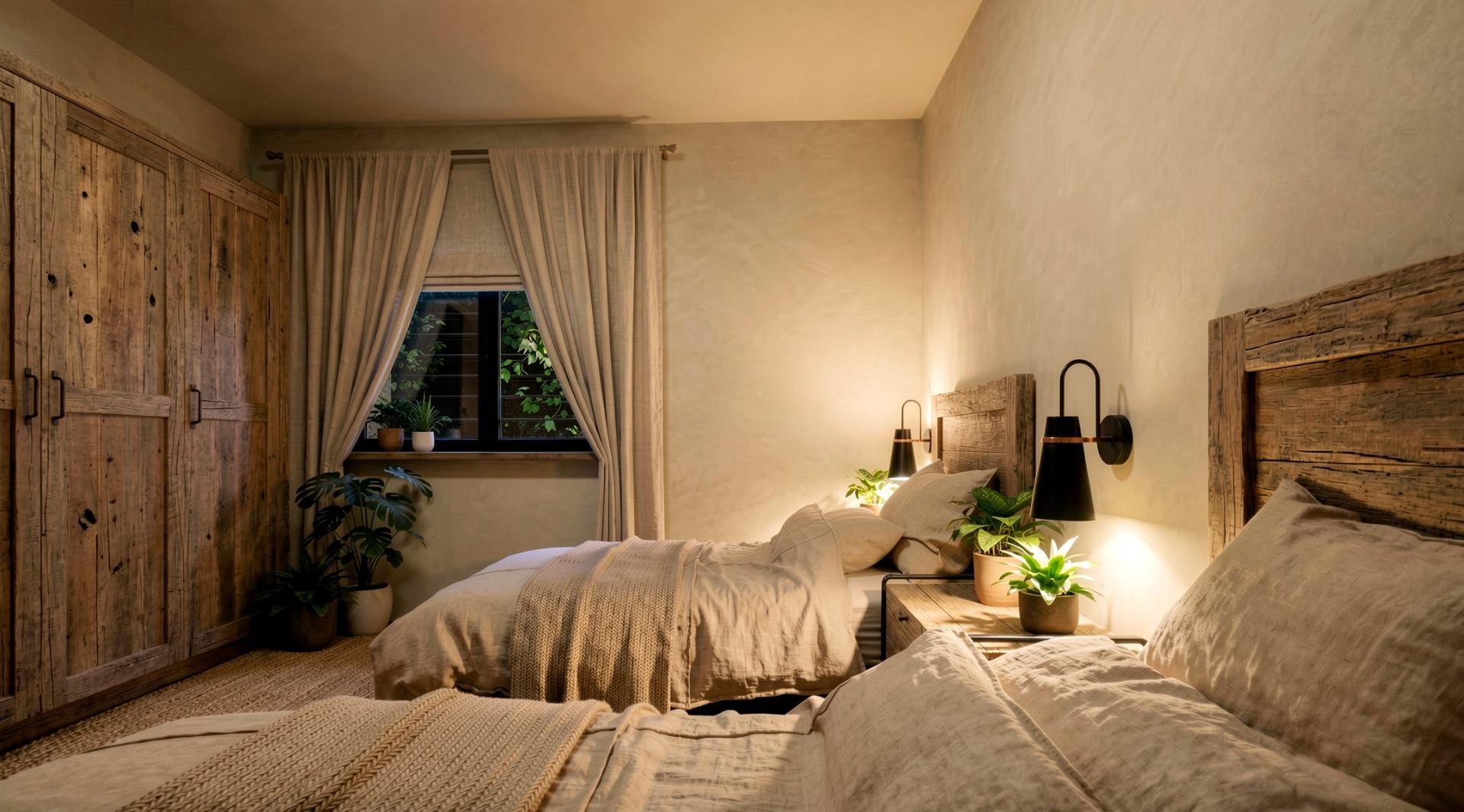 Custom-Built-New-Villas-in-Pinoso-Alicante-Spacious-Homes-in-Natural-Surroundings-11 Twin bedroom in a spacious villa with land in Pinoso, Alicante