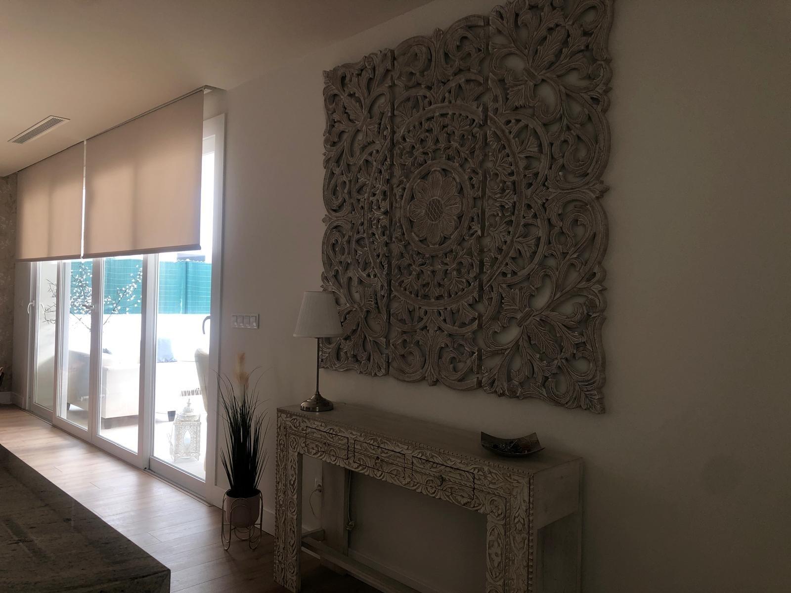 Decorative wall panel and console in a Pinoso country villa